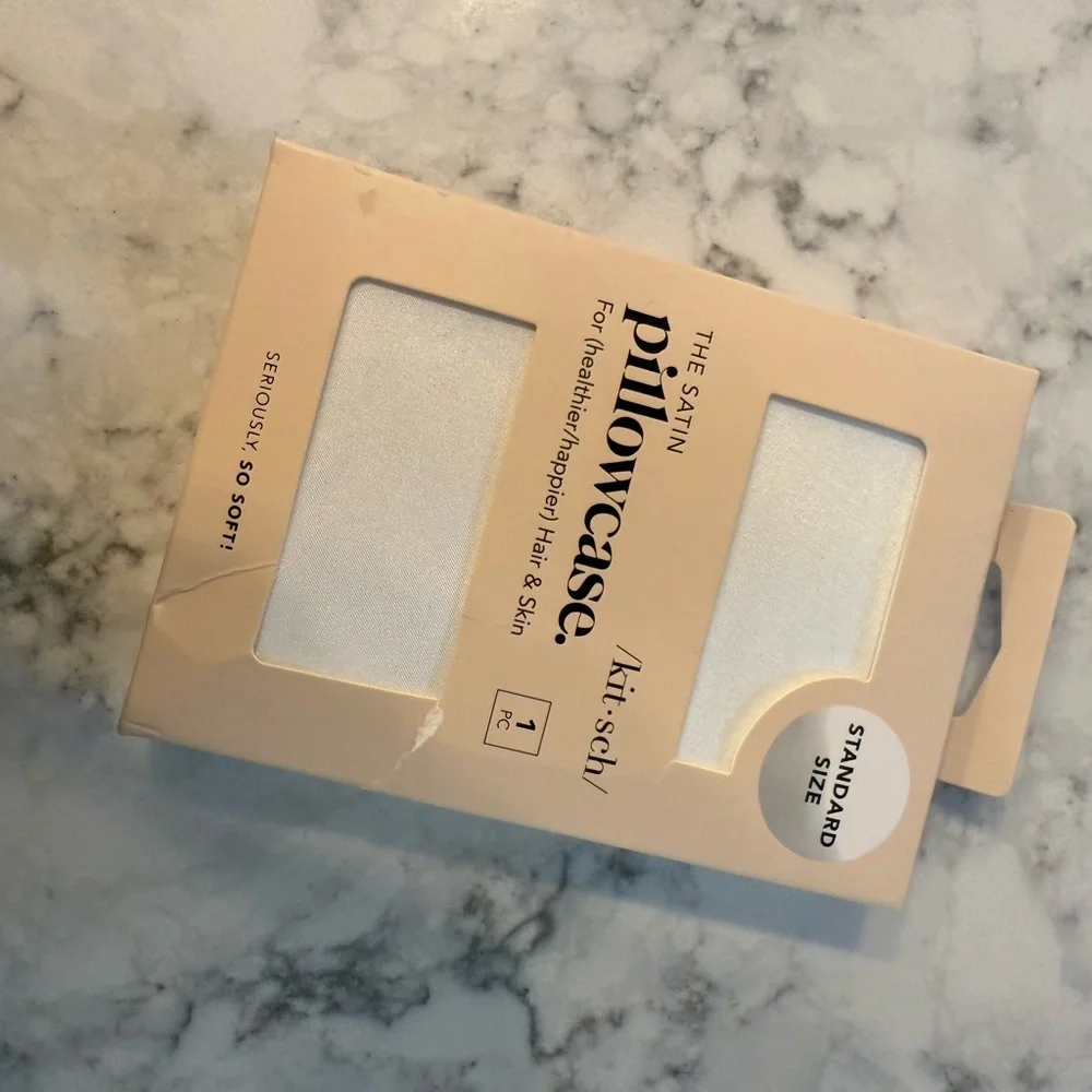 Satin Pillowcase Kit in White